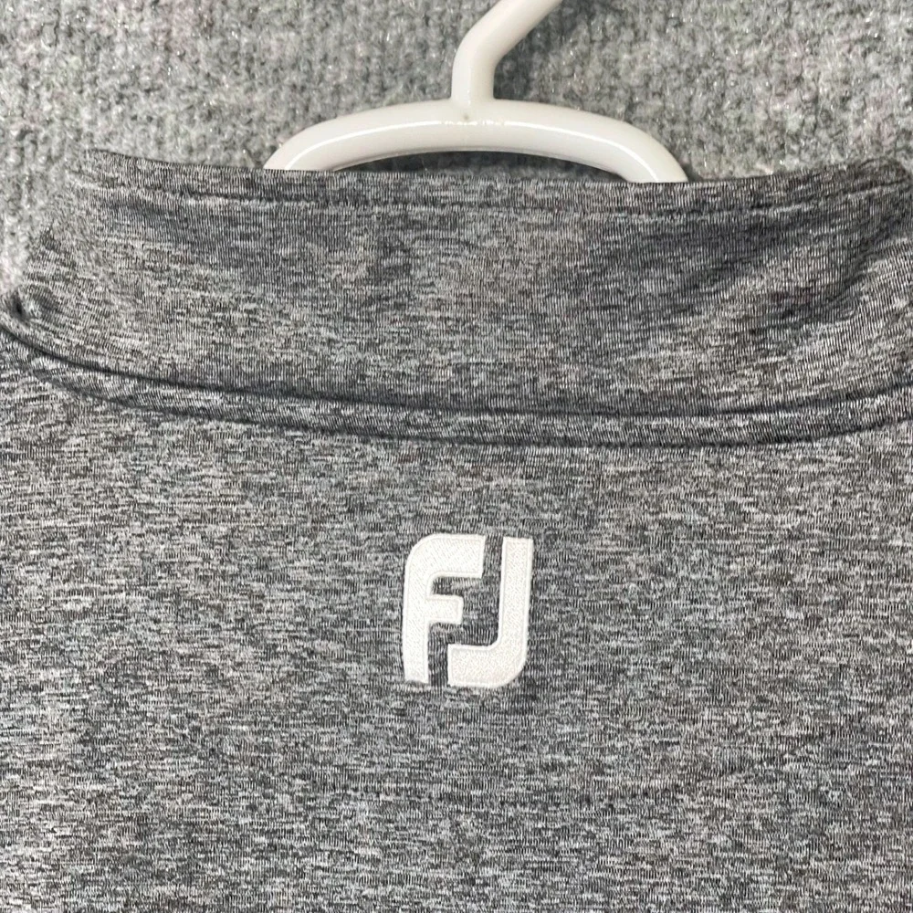 FootJoy Mens Gray Heather 1/4 Zip Pullover Bristow‎ Manor Golf Shirt L Stretch